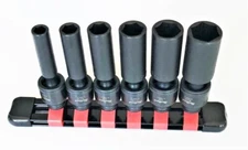 6pc Proto Blackhawk 1/4 Deep Impact Universal Swivel Flex Socket Set SAE U1356DS