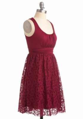 ModCloth Artisan Dress in Wine Color - By Mai Tai Size Small fits Med | eBay