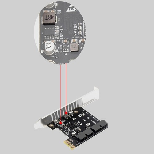 PCI-E to USB 3.0 2-Port Expansion Card PCI for Add in Card Internal USB - Picture 7 of 8