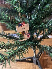 Kurt Adler Snowman Christmas Tree Name Ornament Ken