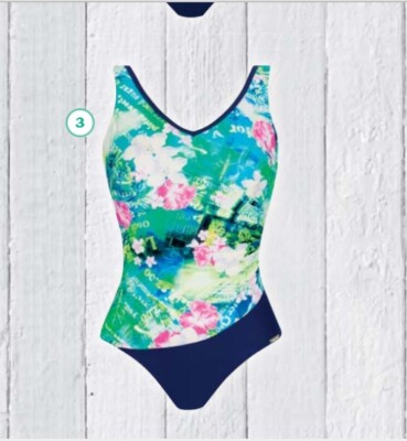 Badeanzug Damen Sunmarin 12114 99 Softschalen Gr.40 E-Cup Fb.blau/bunt NEU