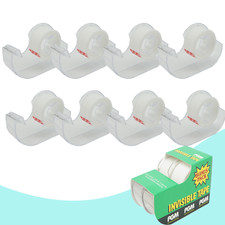 16 Pack Portable Invisible Tape Bulk with Dispensers 3/4" x 300" for Office Home
