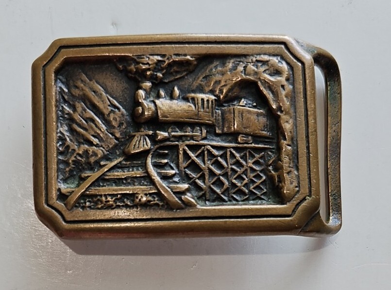 1975 Tech-Ether Guild Solid Brass Belt Buckle T.E… - image 1