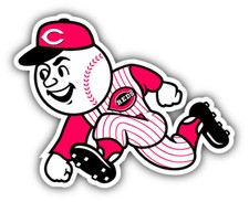 Cincinnati Reds MLB Baseball Man Logo Car Bumper Sticker - 3'', 5'' or 6''