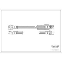 Corteco Bremsschlauch Bremsleitung Vorne FüR Opel Astra F CC Caravan 19018874