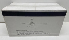 52" Ceiling Fan, Brushed Nickel Finish, 3 Silver Plywood Blades, LFP101024