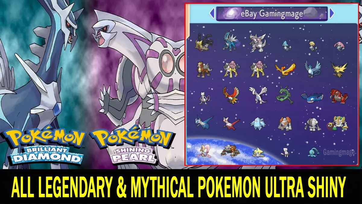 Pokemon Brilliant Diamond Shining Pearl Legendaries 6IV 