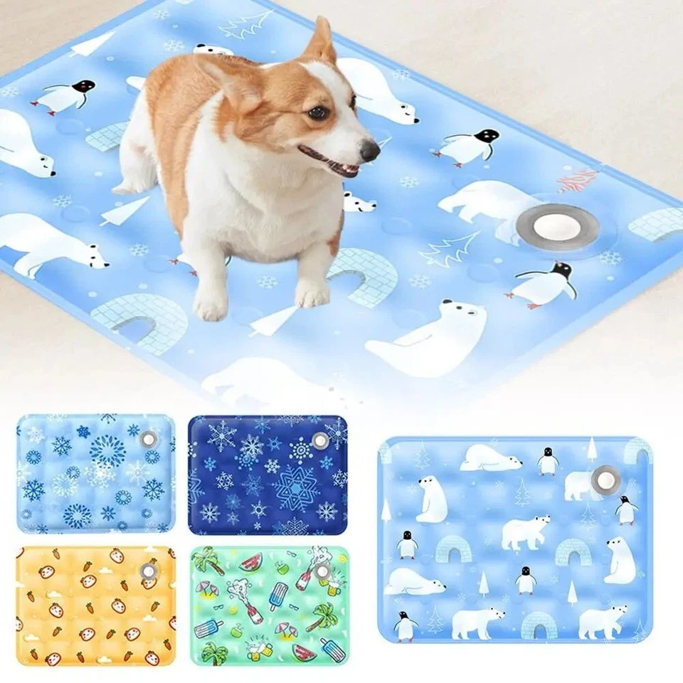 16"/20"/ 24" Pet Cooling Mat Cool Gel Pad Comfortable Cushion Bed Summer Dog Cat - Image 2 of 4