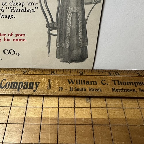 Antique 1910 Himalaya Cloth print ad Poster 14.25x9.25” Fred Butterfield & Co - Picture 4 of 6