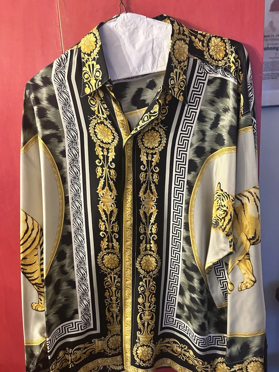 最終値下げ❣️ヴィンテージVERSACE 長袖シャツ M Versace Long Sleeve Black Shirts for Men for sale | eBay