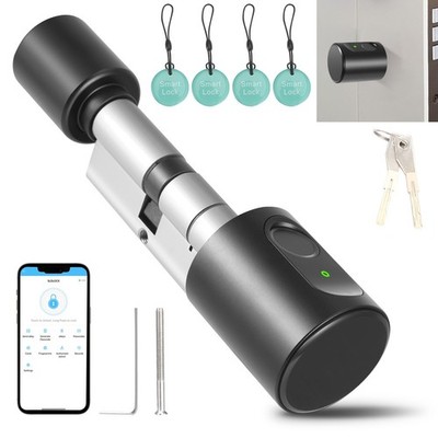 4in1 Smart Tür Schließzylinder Fingerabdruck 4 Karten APP Türschloss für 60 80mm