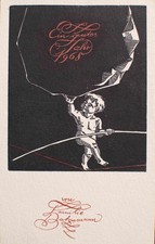 Manfred Butzmann Neujahrsgrafik Seiltänzer Ostdeutsche Kunst Holzschnitt 1967