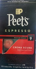 Peet's Crema Scura Espresso Capsules 10 Count Medium Roast Intensity 9