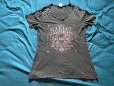 Harley Davidson Shirt Womens Large Black Brandon Florida Biker Motorcycle Y2K