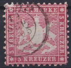 = Württemberg Mi. No. 26 a used (Kr) Deep Tested Buy it now BPP - variety rubber stain! =