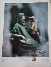 1958 Womens Coat Fashion is 24K Cashmere Einiger Mills vintage ad 
