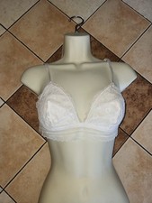 Victoria's Secret Floral White Lace Unlined Bralette Bra Large L NEW