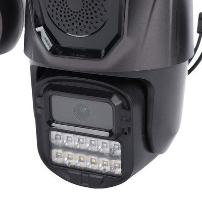 Triple Lens Security Camera With Active Deterrent For Construction Site BAK