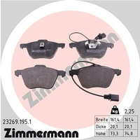 Zimmermann BremsbelÄGe VW Sharan Transporter 70A 70H 7DA 7DH 70J Seat Ford