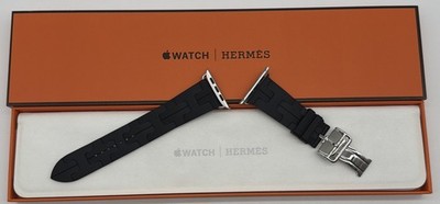 GENUINE APPLE WATCH HERMES KILIM 44MM 45MM 46MM 49MM WATCH BAND STRAP NOIR BLACK