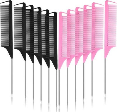 12 Pcs Rat Tail b for Parting Braiding Hair Carbon Fiber Heat
