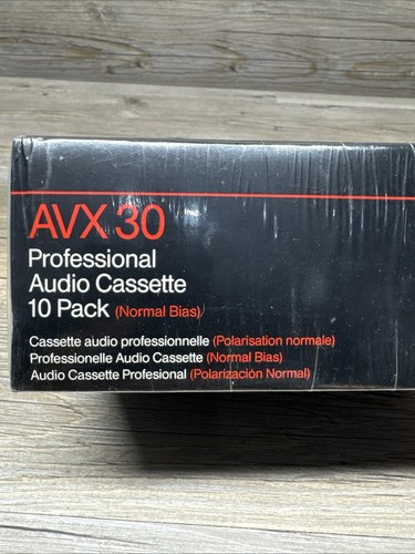 3M AVX 30, Professional Audio Cassette 10 Tapes, Normal Bias, High Speed New - Picture 4 of 6