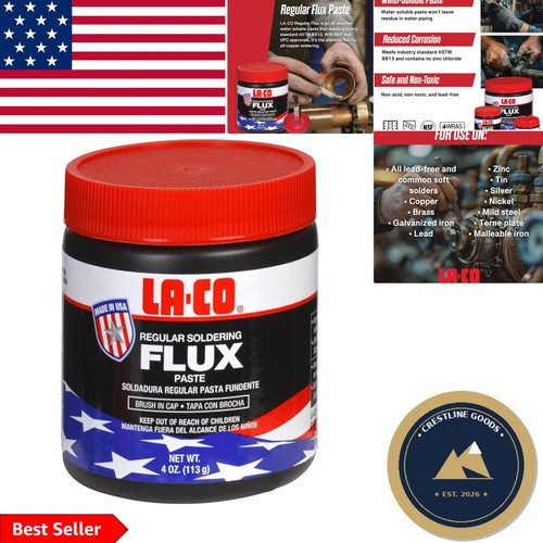 Non-Acidic 4oz Water Soluble Copper Flux for Smooth Soldering - Safe & Effective