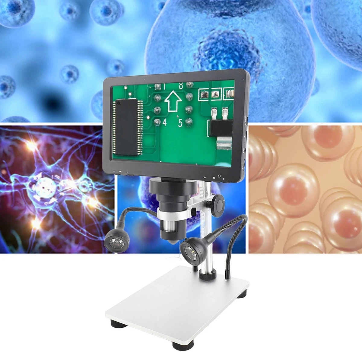 Digital Electronic Microscope 7 Inch 12MP 3.7V for Industrial PCB Maintenance