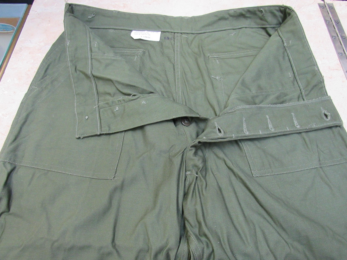 Vietnam US OG 107 Sateen Trousers Fatigue Pants 1st Pattern XL