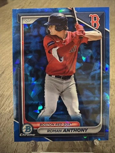 ROMAN ANTHONY ROOKIE CARD 2024 Bowman Chrome Sapphire Red Soxs ⚾️⚾️⚾️🔥🔥🔥 !!