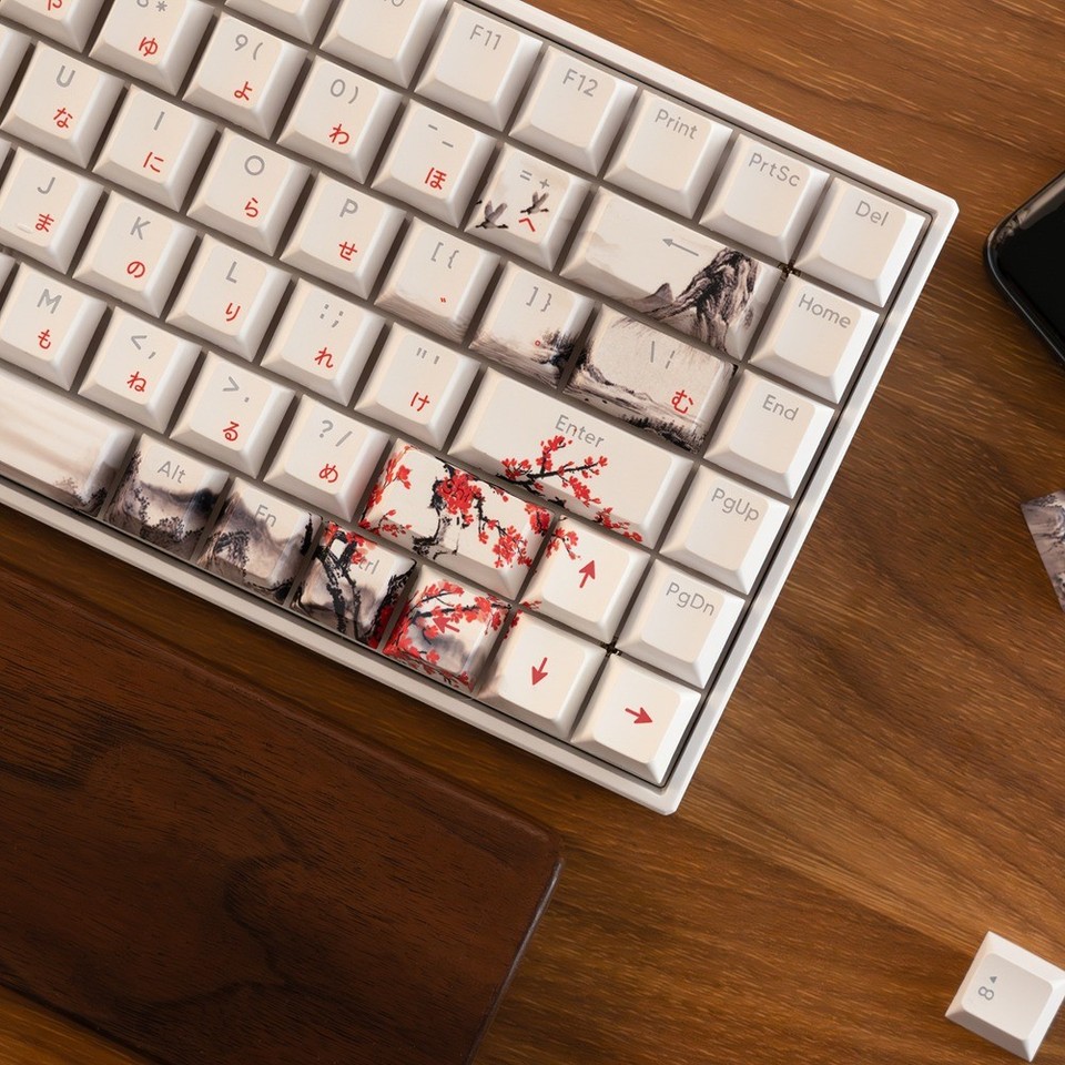 IOAOI PBT Tastenkappen Set – 106 Tasten, Glänzend, Doppelschuss, OEM-Profil, Für Mechanische Tastaturen