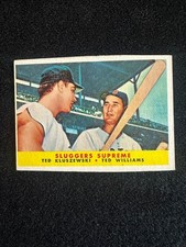 1958 Topps - "Sluggers Supreme" -Ted WILLIAMS, Ted Kluszewski #321- NICE!!