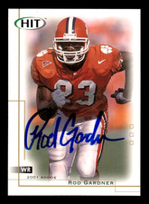 Rod Gardner Clemson 2001 HIT Rookie RC On-Card Auto Autograph #23 w/COA. rookie card picture