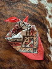  VINTAGE WAMCRAFT SOUTH WESTERN NATIVE AMERICAN BANDANA SCARF