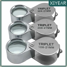 1pc 10-30X Pocket Loupe Magnifier Foldable Jewelry Eye Glass - NEW