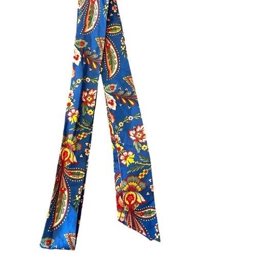 J.crew size 2 X Liberty London high low belted blue floral cotton skirt - Picture 9 of 14