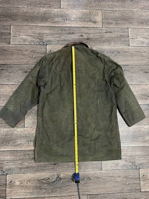 Barbour A200 Border VGC Wax Jacket C42 Large Sage Green men | eBay