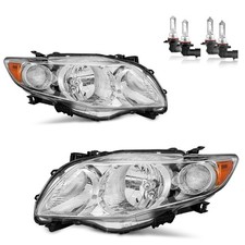 Headlights Assembly for 2009 2010 Toyota Corolla Halogen Headlamp Replacement...