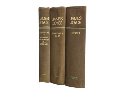 James Joyce Ulysses Finnegans Wake & Dubliners 3 Books Set Random House & Viking