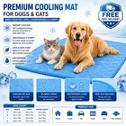 Pet Self Cooling Mat Bed For Dogs Cats XS-2XL Large Summer Heat Relief Non-Toxic