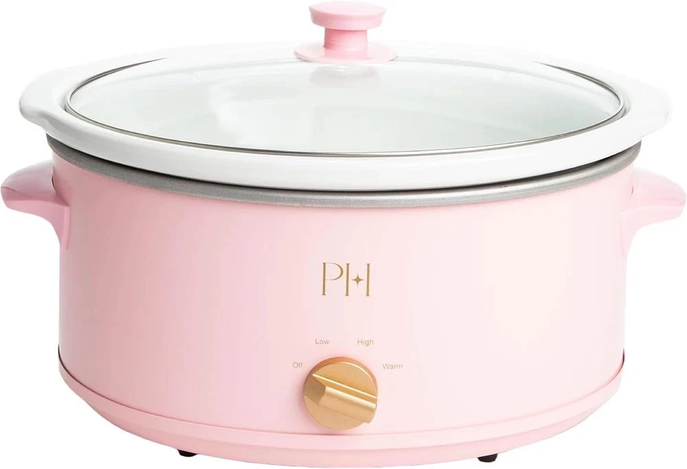 6-Quart Manual Slow Cooker, Features Three Settings (Low, High, Warm), Naturally