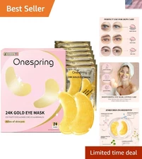 Hydrating Under Eye Masks - 24K Gold & Botanical Extracts for Puffiness Relief