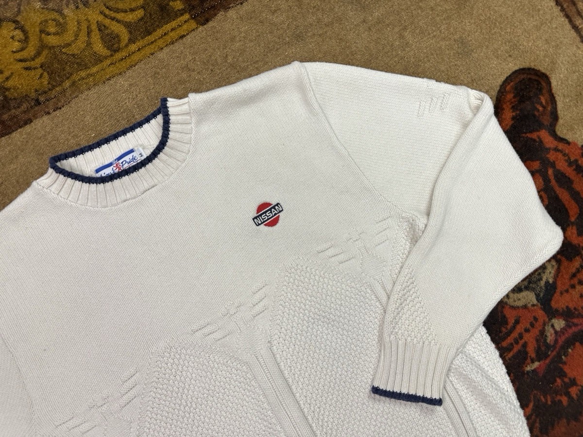 Vintage 90s Nissan Motor Conpany Knit Sweater Men's Medium View 2