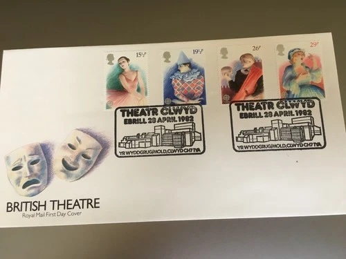 GB STAMPS RARE FIRST DAY COVER 1982 THEATRE CLWYD