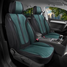 Schonbezüge Sitzbezüge für Renault Megane E Tech Bj ab 2021 in Schwarz/Grün V4