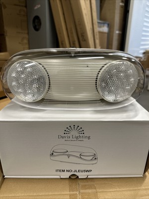 Weatherproof Emergency Light, Battery Backup, UL Listed. Outdoor. LED