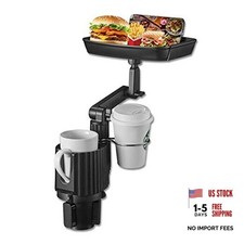 Multifunctional Car Cup Holder Expander with Expandable Car Cup Holder Tray