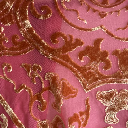 J&X Boho Flecos Terciopelo Quemado Chal Mezcla Seda Floral Flecos Rosa Cachicho - Imagen 9 de 10