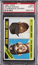 1966 TOPPS C.HARRISON/S.JACKSON #244 ASTROS ROOKIES PSA 9