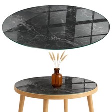 Replacement Glass Table Top Garden Bistro Tables Marble Veins Style Round 60cm